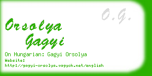 orsolya gagyi business card